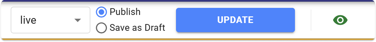 Update radio buttons and confirmation
