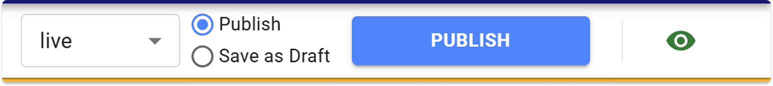 Publish Radio buttons and Confirmation